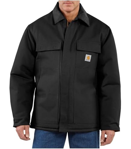 Amazon.com: Carhartt Men's Firm Duck Traditional Coat, Black